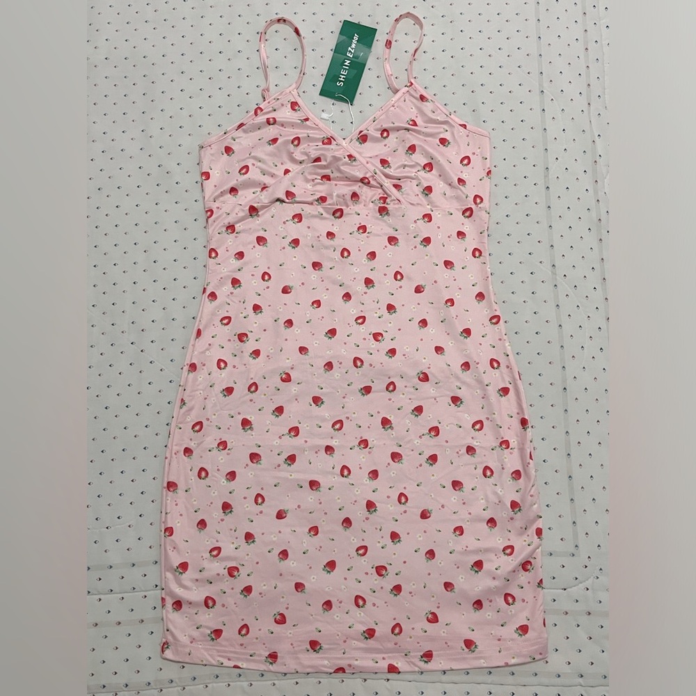 Strawberry Print Bodycon Dress